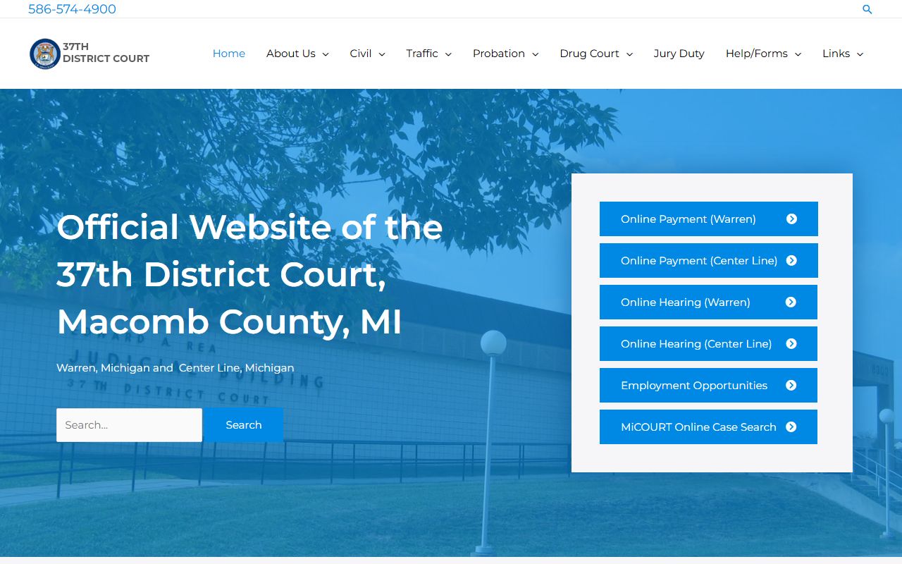 37th District Court Warren homepage