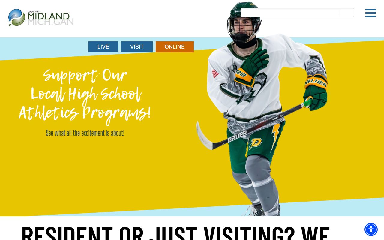 Midland County homepage for Midland County family court records